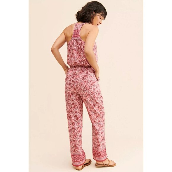 🆕FAHERTY Adella Jumpsuit Floral Cotton X-Small - Picture 2 of 9